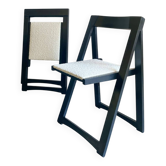 Pair of vintage folding chairs Trieste by Aldo Jacober – 1970s