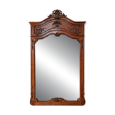 Large oak fireplace mirror