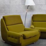 Complete living room Space Age Atlantis olive green 1970