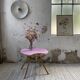 Vintage pink rattan coffee table