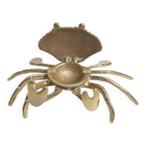 Solid brass crab ashtray 1960