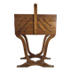 Worker on wooden feet