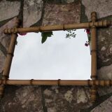 Old mirror bamboo frame