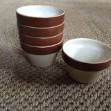 Series of 5 sandstone ramekins