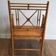 Vicario Armchair in Natural Wood Bamboo Style with Crossbars. Made in France.