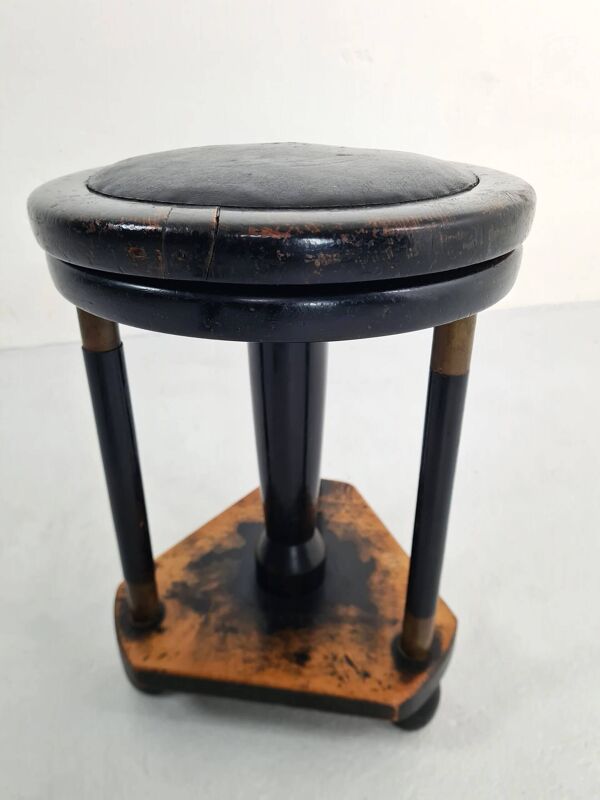 Tabouret de piano Art Déco, années 1920 (non restauré)