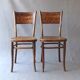 4 bistro chairs style Thonet, KOHN N°204, 1915, beautiful screen printing