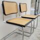 Pair of chairs B32 by Marcel Breuer signed Italy