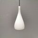 French hanging lamp in milky white glass, model gin fizz, produced by sce