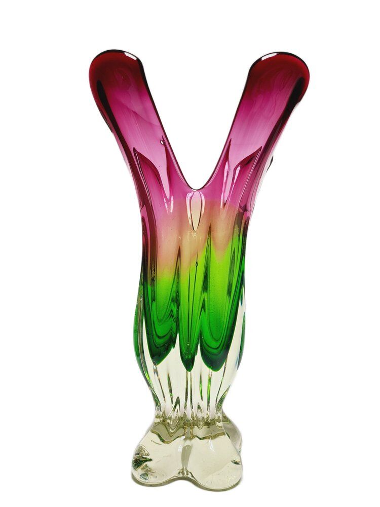 Vase by J. Hospodka for Chribska Glassworks, Former Czechoslovakia, 1960s
