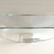 Vase Container Tealight Holder Thick Glass Hammered Half Moon Design