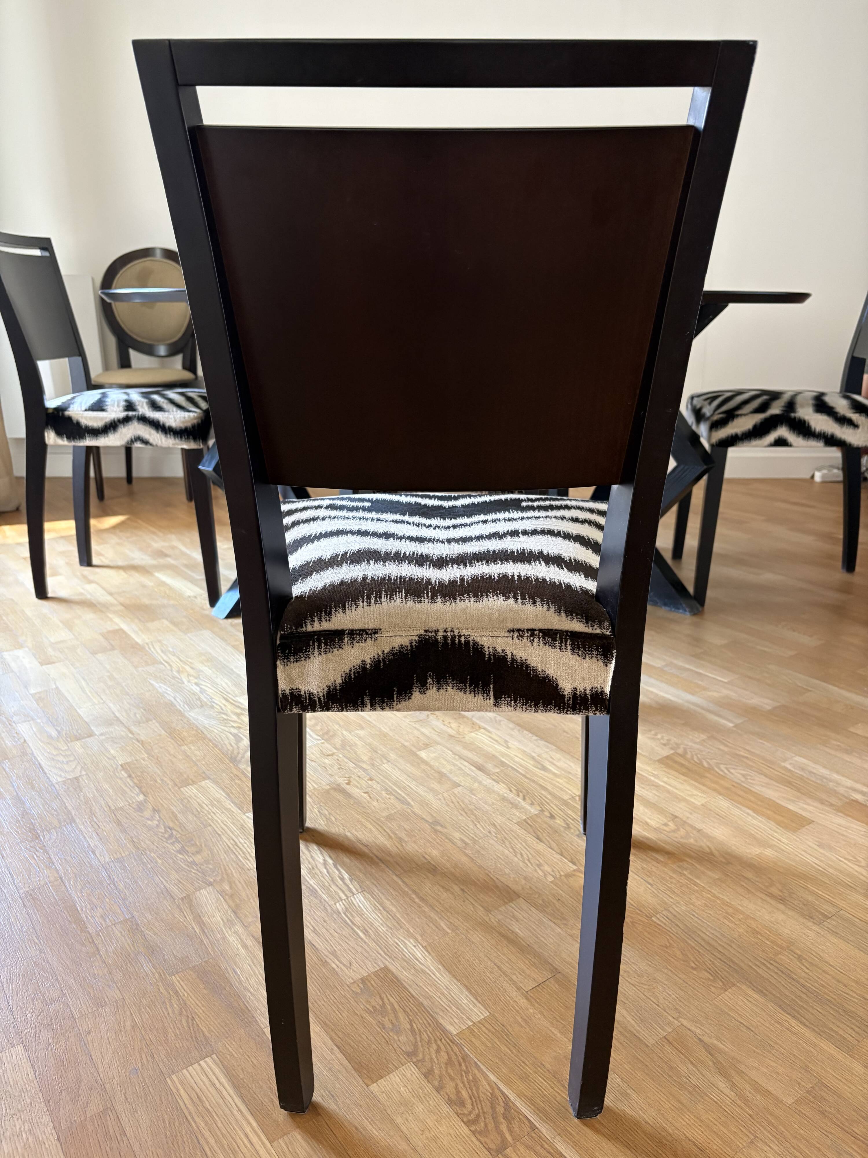 6 chaises artelano vintage - tissu pierre frey