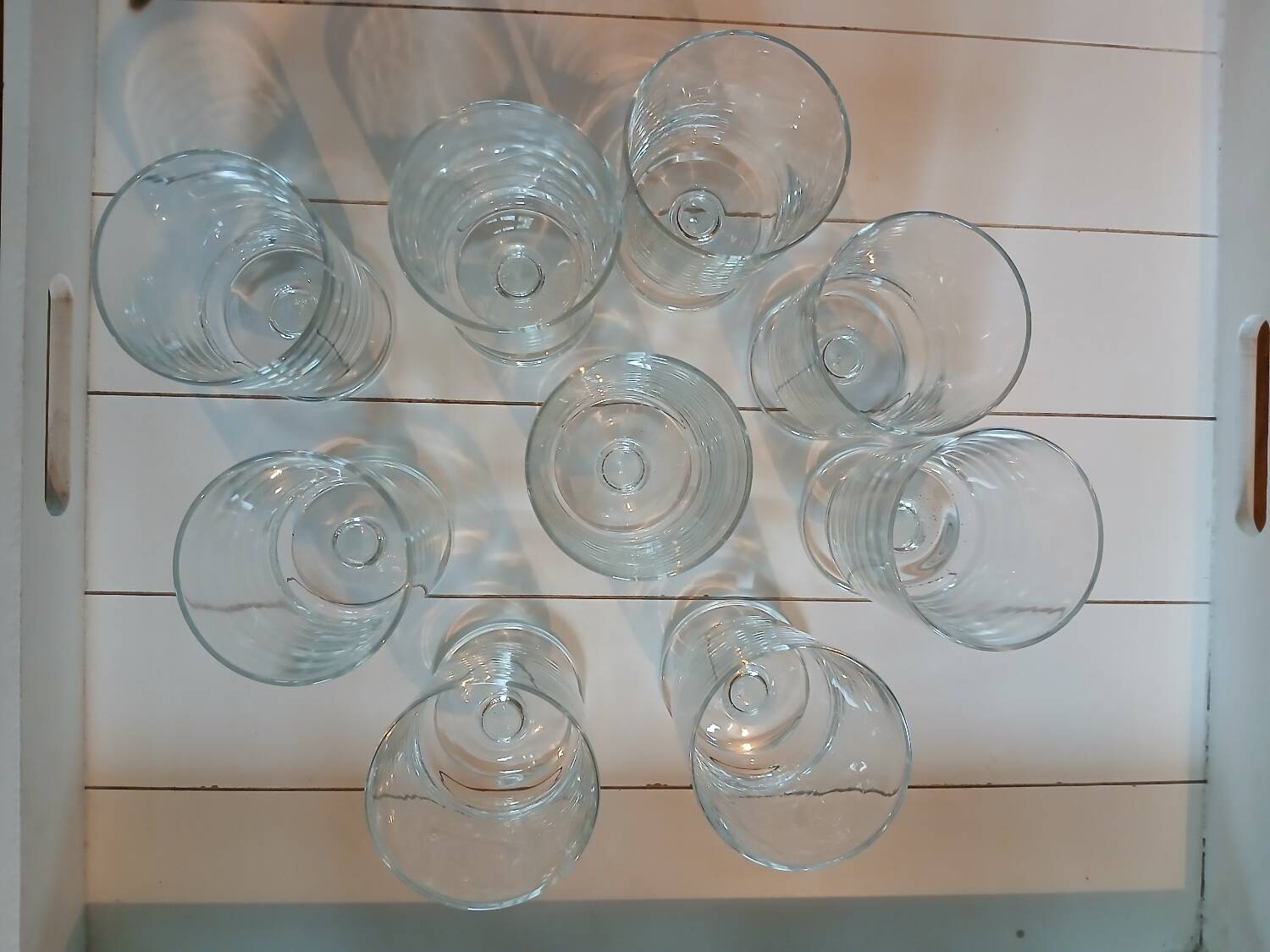 9 vintage stemmed glasses