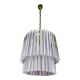 Paolo Venini two-tier Triedri Murano glass chandelier, Italy, 1970s