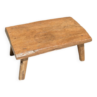 table basse en teck blond quadripode