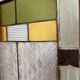 Antique dresser with glass doors and fleur-de-lys from the 50s