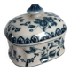 Old porcelain candy box with cracked effect