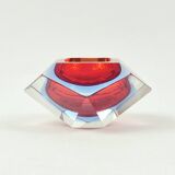 Diamond-Shaped Murano Glass Ashtray/Vide Poche by Flavio Poli for Seguso