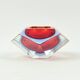 Diamond-Shaped Murano Glass Ashtray/Vide Poche by Flavio Poli for Seguso
