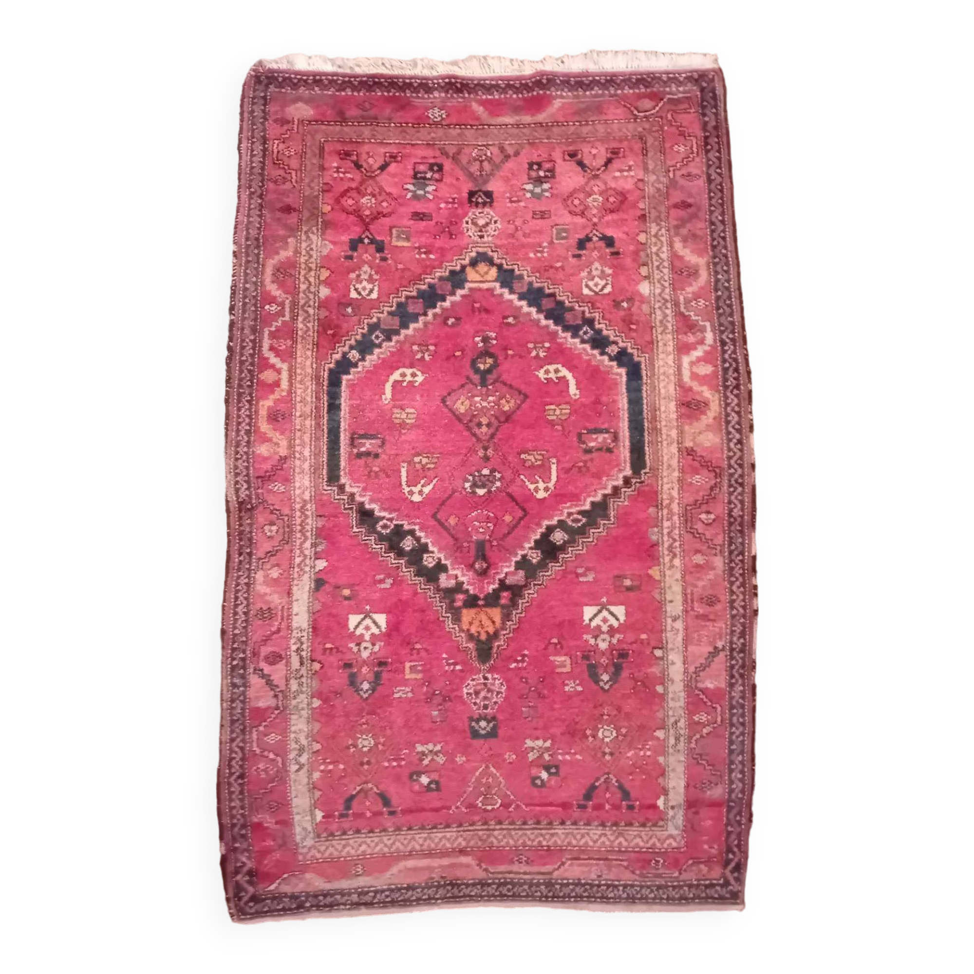 Handmade Persian Hamadan rug 210x132cm