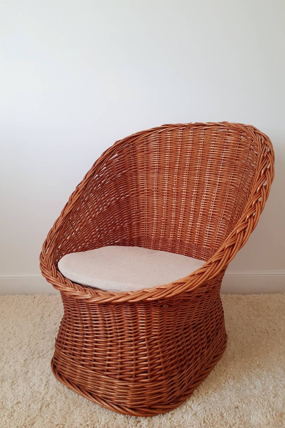 Vintage wicker armchair