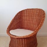 Vintage wicker armchair