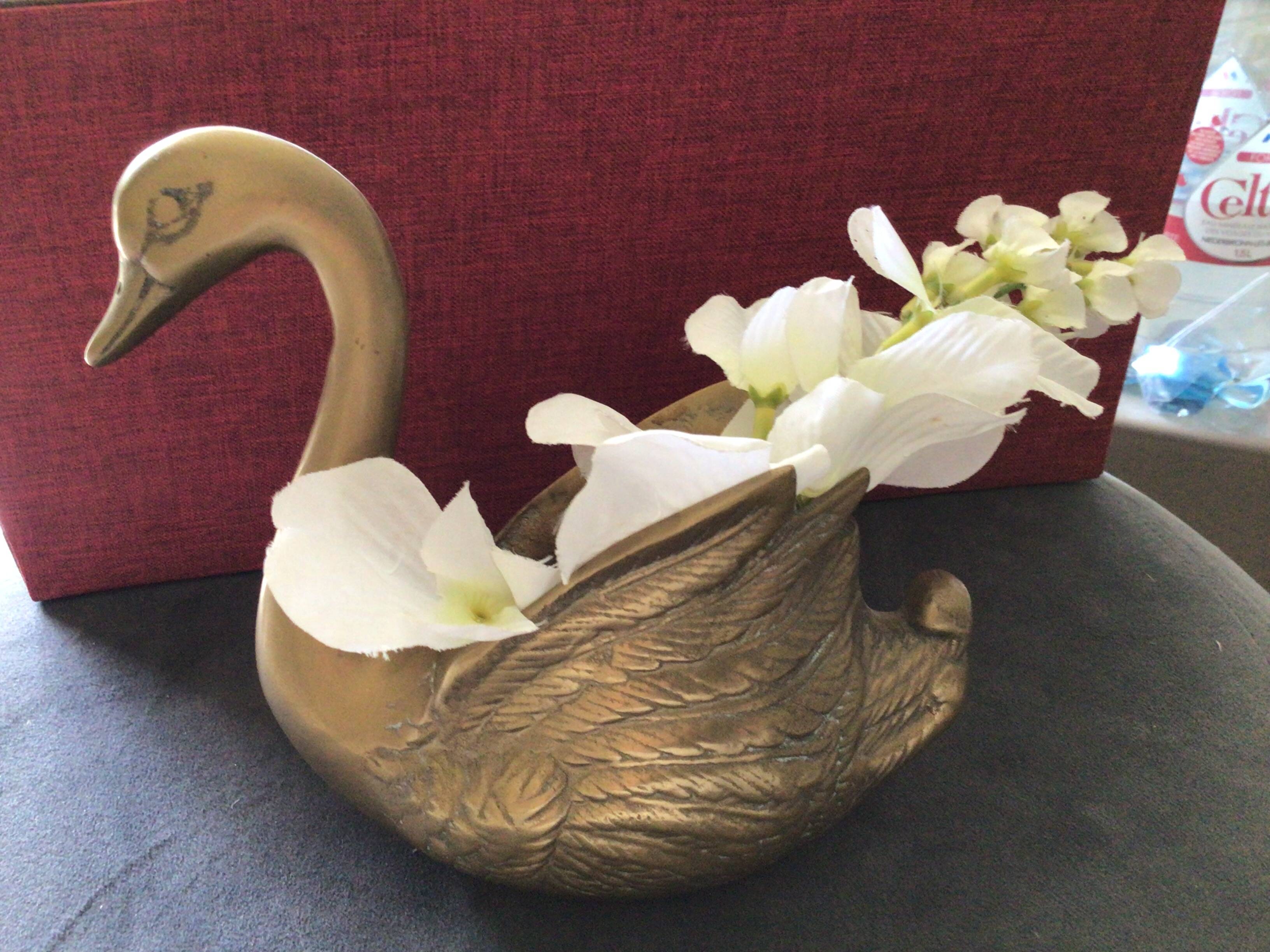 Brass swan