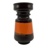 Brown and orange ceramic vase • 1970