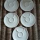 5 antique flat plates in majolica