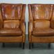 Set of two super rugged and very comfortable sheep leather armchairs