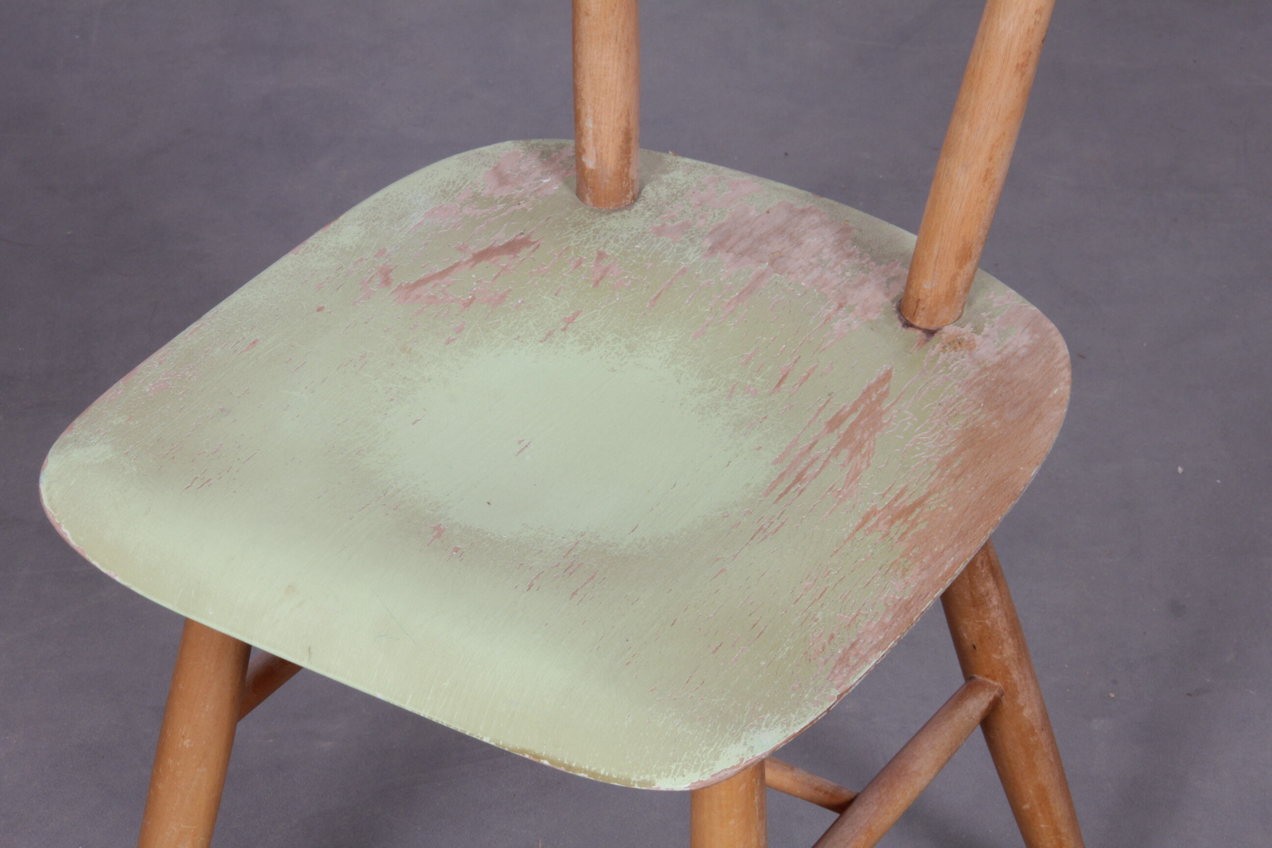 Vintage wooden chair produced by Ton, 1960