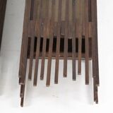 Pair of large wooden wall lights