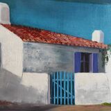 French oil painting, signed CD, 2002