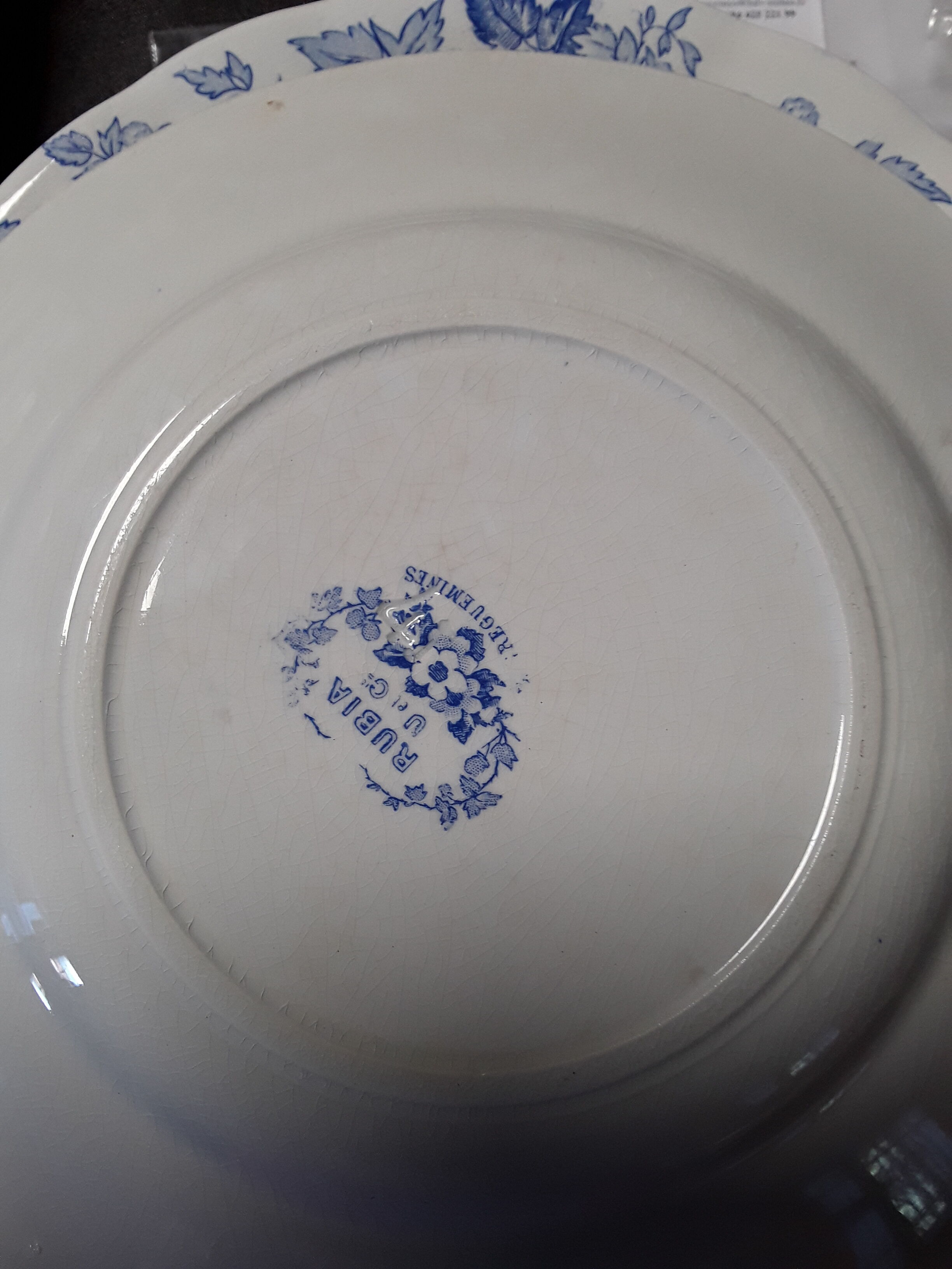 6 plates Sarreguemines Iron Land