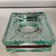 Jean Luce Art Deco ashtray in mercurized Saint Gobain glass