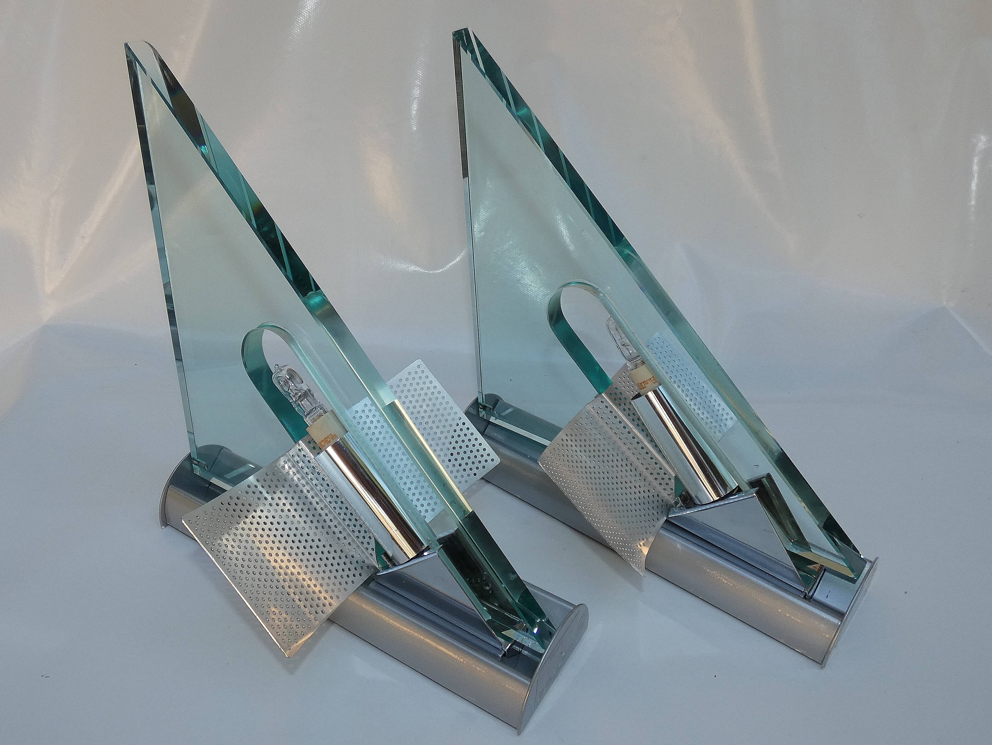 Artemide - pair of appliques icaro design carlo forcolini vintage modernist