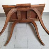 Art deco side table in mirror & walnut 1940