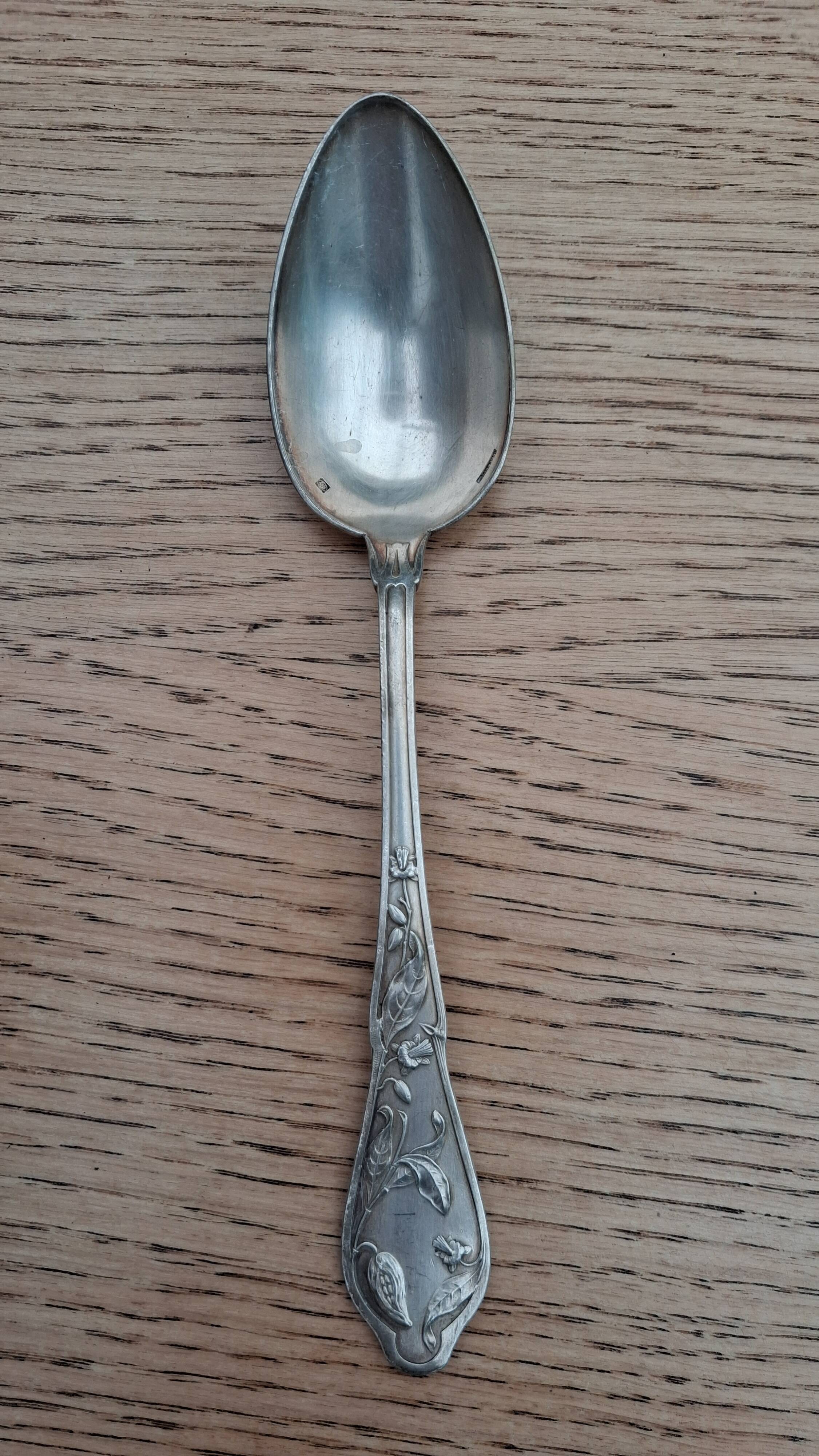 Large Art Nouveau Boulenger cocoa spoons