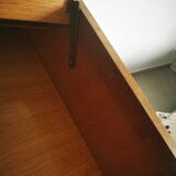 Oak veneer console dressing table