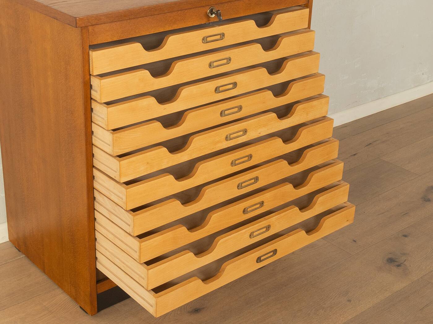 Classic tambour door cabinet from the 1960s
