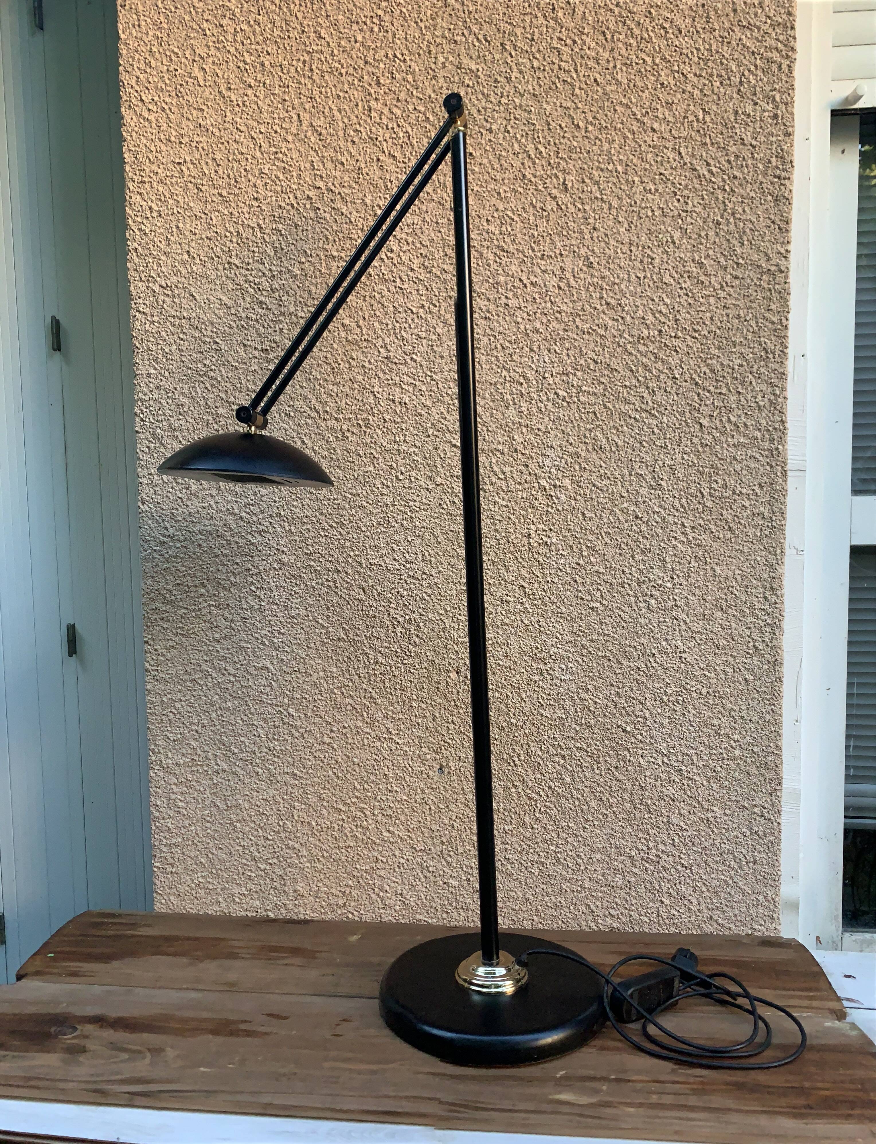 Varallo black halogen floor lamp alfa Italy model