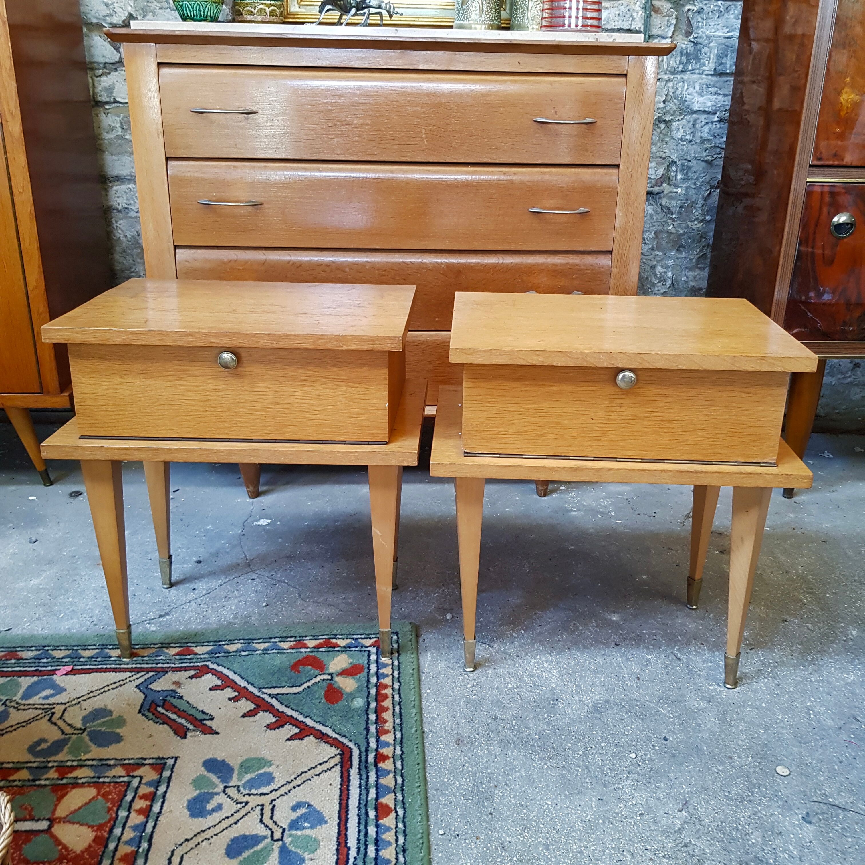 Pair of Scandinavian bedside tables