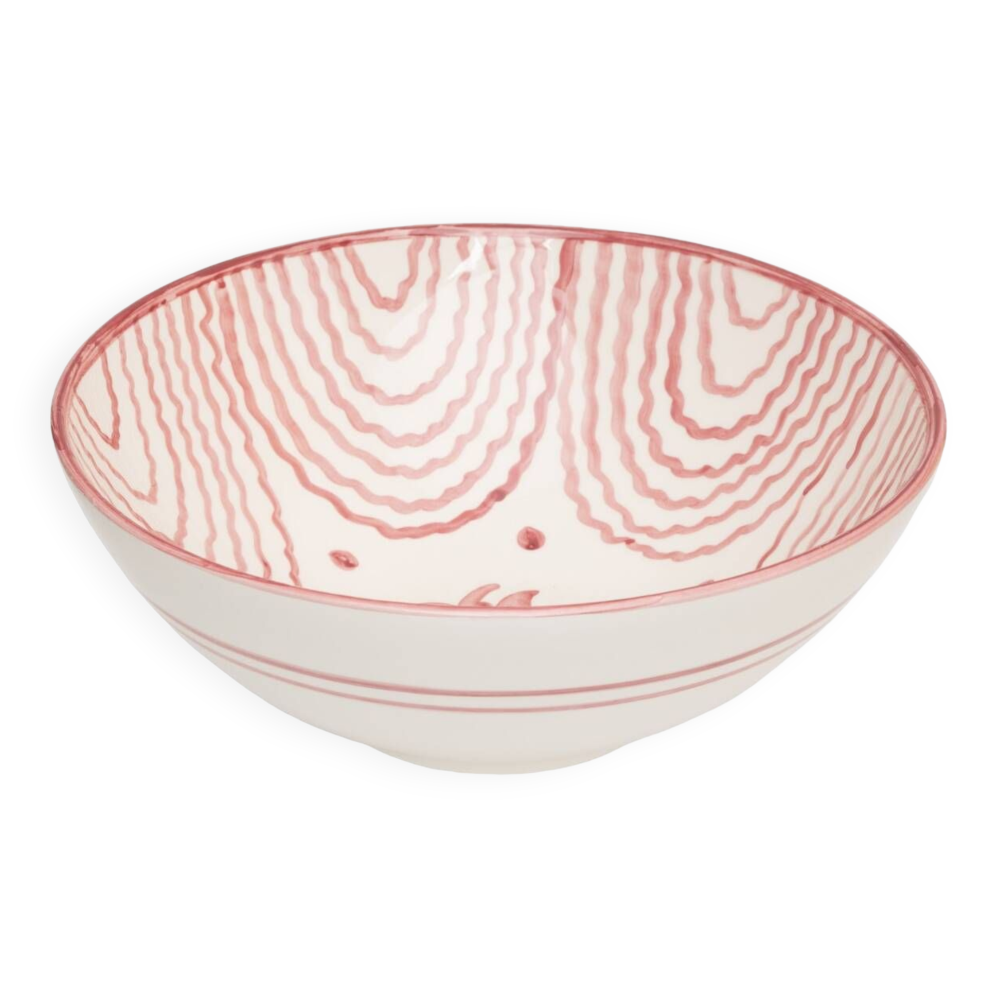 Large pink serving bowl