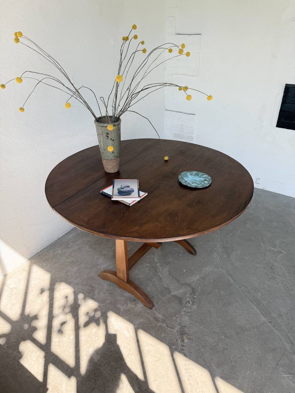 1950s oak winegrower's table