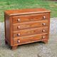 Vintage oak chest of drawers from the 50s compass feet 4 drawers