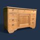 Buffet 9 tiroirs art déco chêne brut massif