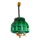 Scandinavian Modern green glass hanging lamp Helena Tynell