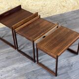60s 70s teak nesting tables side tables Illum Wikkelsø for CFC Silkeborg