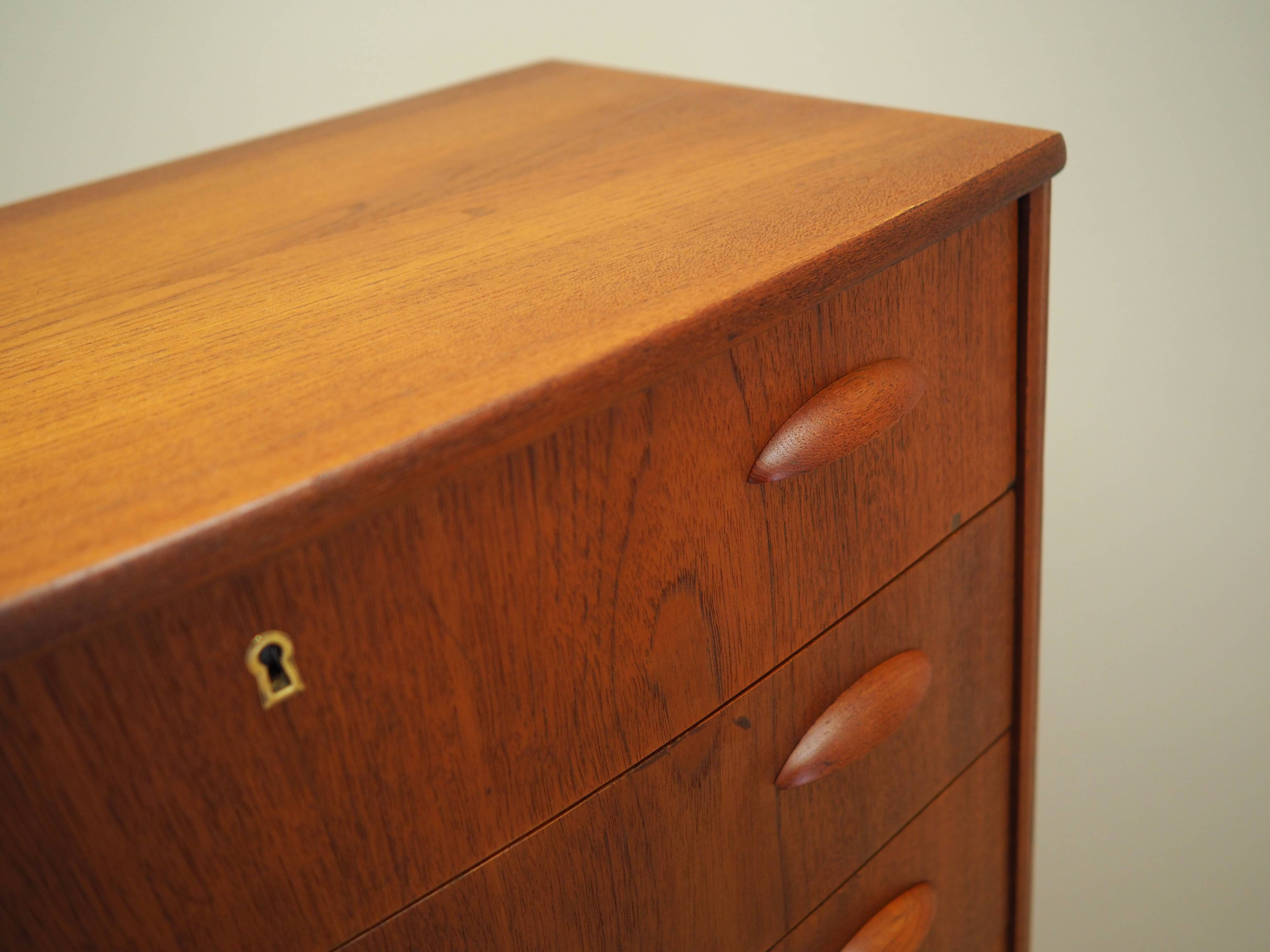 Teak chest of drawers, Danish design, 1970s, production: Denmark