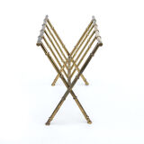 Brass Bamboo Magazine Rack ★ 50s 60s 70s Mid Century Modern Danish Design